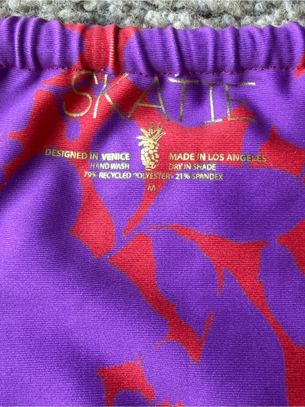 Skatie Bobbi bottoms in Rincon print size M Purple & Red Floral Bikini Bottom - Picture 3 of 3
